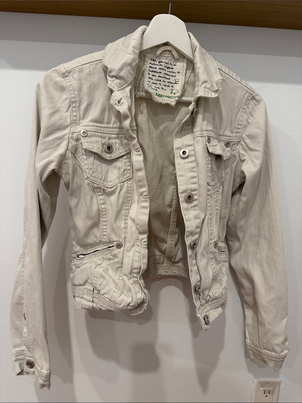 Light Beige Jean Jacket - Unbranded Women's Denim Jacket